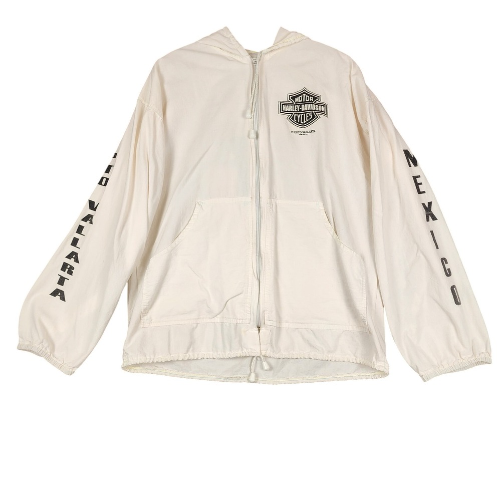Harley Davidson Bike Week Mexico Jacket XL White Vintage Puerto Vallarta Hoodie‎